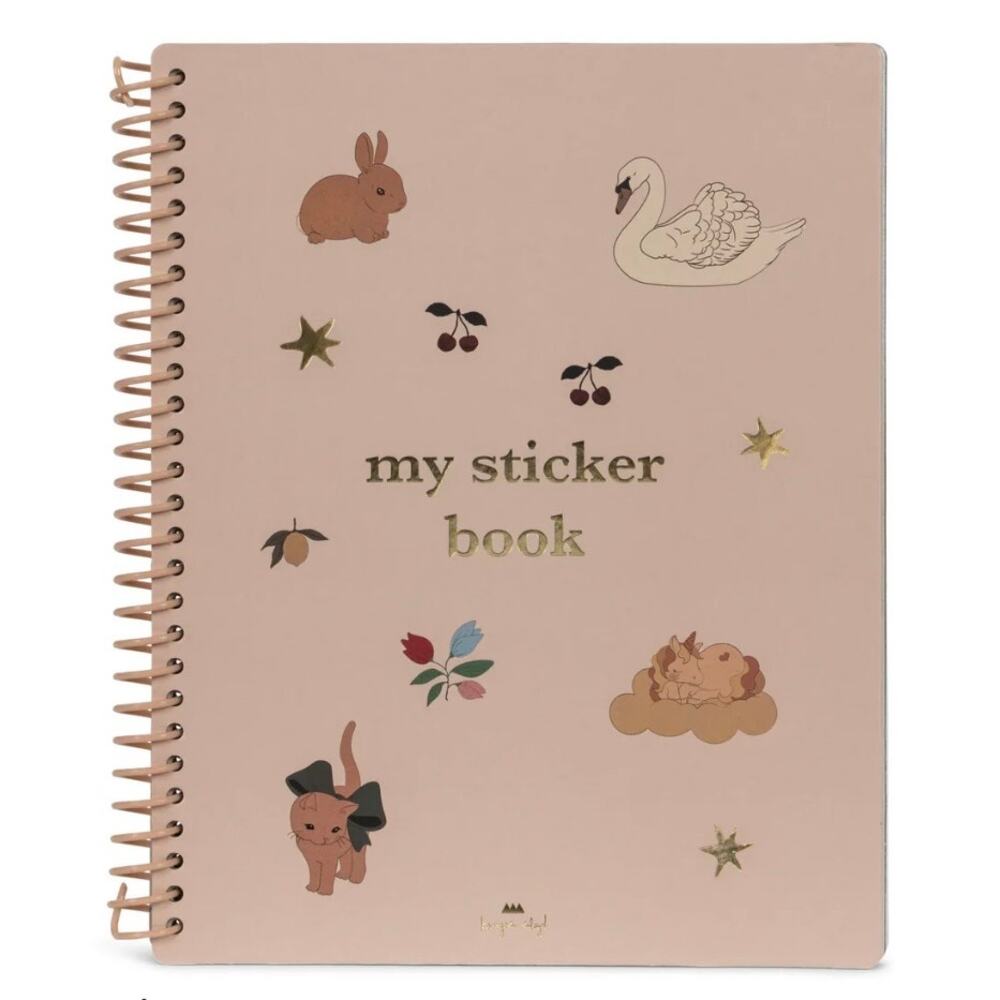 NEW Konges Slojd My Sticker Book, Pink, NWT